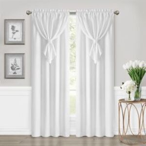 Collections Etc Allegra Curtain Panel with Attached Valance